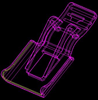 Lexan Polycarbonate pager clip IGES file with unmerged edges