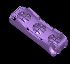 Molded plastic part design developed from Pro/Engineer surface model