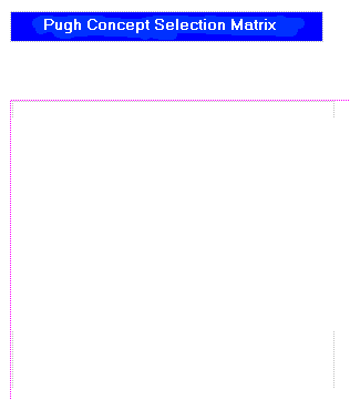 Pugh Concept Selection Image