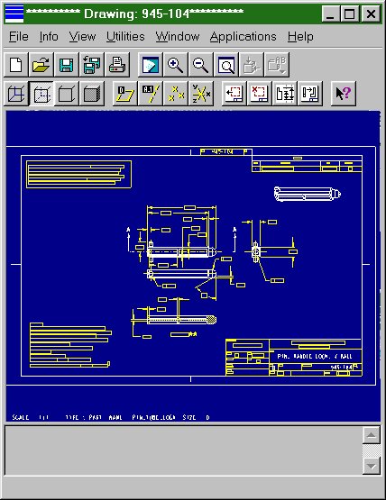 Pro/Engineer drawing of plastic lock pin